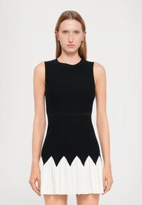 Платье sandro ROBE MINI COQUE WAVY, Noir/Ecru/Black