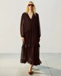 Длинное платье в стиле бохо Sfera, темно-коричневый