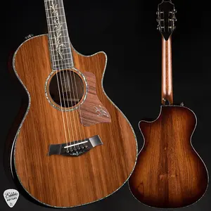 Taylor-guitars PS12ce с 12 ладами - Гондурасское палисандровое дерево/Погруженная красная ель