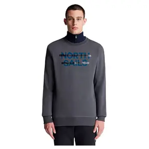Толстовка North Sails Organic Cotton full zip, серый