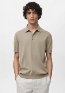 Рубашка поло Mango, темно-зеленый