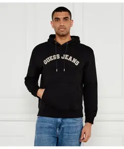 Толстовка колледжа Regular fit Guess Jeans, черный