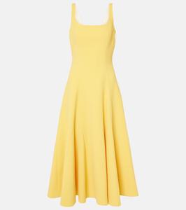 Платье-миди Neith crêpe Emilia Wickstead, Custard