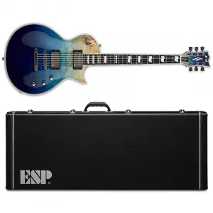 Электрогитара ESP E-II Eclipse Blue Natural Fade BM Burled Maple + Жесткий чехол, сделано в Японии - НОВАЯ