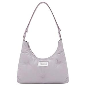 Maison Margiela Гламурная кожаная сумка хобо через плечо малая женская светло-фиолетовая