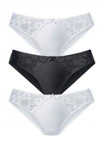 Трусики PETITE FLEUR, черно-белый