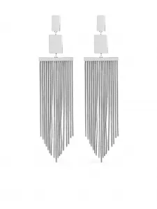 Квадратные серьги с бахромой Isabel Marant, серебристый