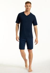 Пижамный комплект V-AUSSCHNITT SCHLAFANZUG KURZ uncover by Schiesser, синий