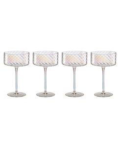 Набор из 4 переливающихся купе Tuscany Classics Lenox, прозрачный