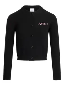 Кардиган вязки интарсия PATOU, черный