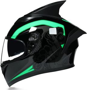 Шлем Ceglia Motorcycle Full Face, черный / зеленый