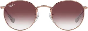 Детские металлические круглые солнцезащитные очки Ray-Ban Junior RJ9547s, Rose Gold/Clear Gradient Dark Violet