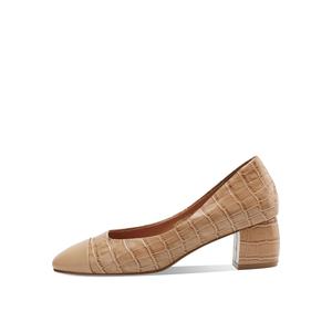 Rosa Bianca Женские туфли на платформе с массивным каблуком 5,5 см абрикосовые (стелька из овчины), цвет Apricot (Sheepskin Insole)