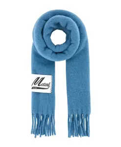 Легкий шарф из смесовой альпаки Marni, синий