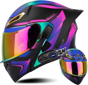 Шлем мотоциклетный TONCXRW, розовый / черный