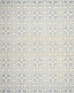 Ковер SAFAVIEH, 244 x 305 см, - Cambridge Collection - большой - Light Blue & Ivory, ручной работы из шерсти, марокканский дизайн, идеально для гостиной, спальни, офиса, столовой (CAM133A)