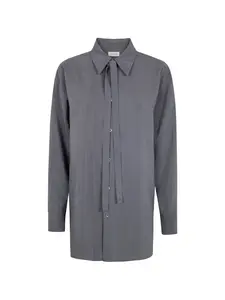 Рубашка с завязками Lemaire, серый