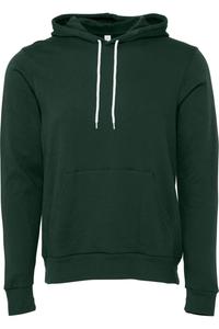 Пуловер унисекс Bella + Canvas из поликоттона и флиса Толстовка / Толстовка с капюшоном, цвет forest green
