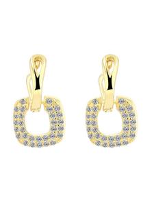 Adeliás Женский кулон из серебра 925 пробы с фианитами в золотой оправе