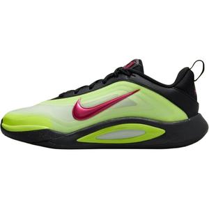 Nike Детские баскетбольные кроссовки A'One с низким верхом, устойчивые к истиранию, неоново-желтые, для подростков