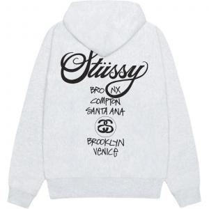 Пигментированный худи world tour Stussy, белый