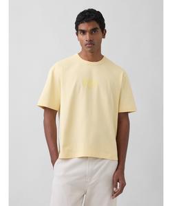 (U) Плотная футболка свободного кроя с логотипом GAP1969. Укороченная футболка.