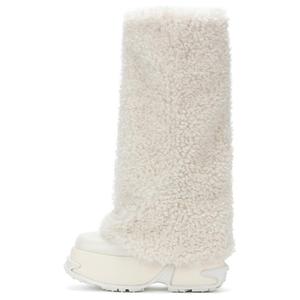 DAPHNE LAB Белые женские сапоги до колена на каблуке 9 см, цвет White