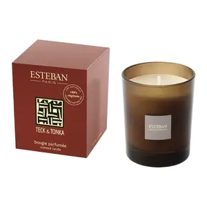 Ароматическая свеча в стакане Teck&Tonka Esteban, темно-коричневый