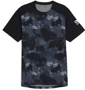 Мужская футболка Outdoor Research с выбегом, цвет Black Cloud Scape/Black