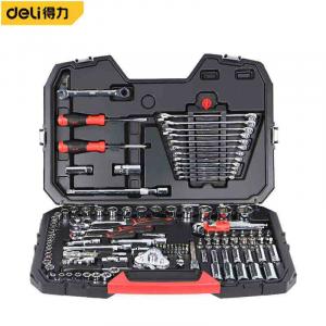 Deli 120+8 шт. 6,3×10×12,5 мм, комплексный набор головок для ремонта автомобилей DQ01128