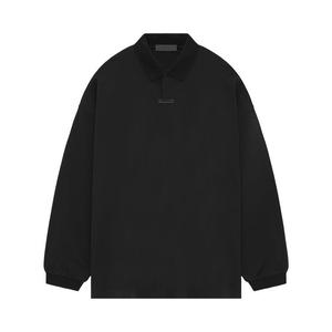 Поло Fear of God Essentials Pique Long-Sleeve Polo, Black
