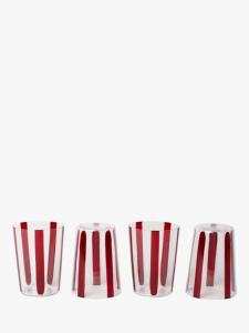 Nova Stripe Crystal стеклянная кружка, набор из 4 штук, 500 мл, цвет Burgundy The Conran Shop, rgundy