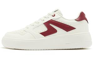 Кроссовки QIAODAN Skateboarding Shoes Women's Low-top Ivory/college Red, красный