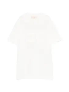 Футболка с вышитым логотипом Elisabetta Franchi La Mia Bambina, белый