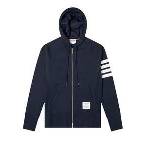 Худи Thom Browne 4 Bar Zip Up Hoodie 'Navy'