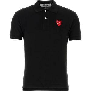 Comme Des Garcons Play Stacked Heart Polo CDG Play, черный