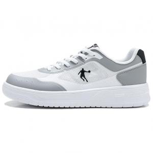 QIAODAN Нескользящие, легкие и дышащие низкие кроссовки для скейтбординга Jordan White Cloud Gray для мужчин