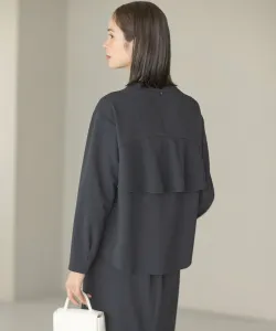 Удобная многоярусная блузка Amunzen Suite L, цвет Navy [075]