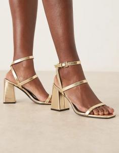 Босоножки RAID Jeeya на блочном каблуке в золотом цвете