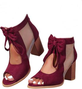 HINDOLA Женские черные босоножки с вырезами, на высоком толстом каблуке, с пряжкой на щиколотке, открытым носком, летние модные босоножки на устойчивом каблуке