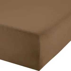 Простыня на резинке Erwin Müller Boxspring Freising" коричневая 180x200 см - 200x220 см"