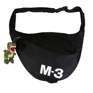 DCLOUD Нейлоновая наплечная сумка унисекс черная, Black Large Size