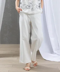 Брюки из смеси хлопка и льна с УФ-защитой Studio Picone, цвет White(090)