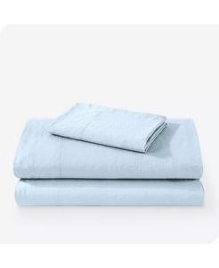 Комплект ультрамягких простыней из микрофибры, промытых песком, Twin XL Bare Home, синий