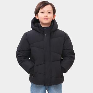 Детское зимнее пальто Rokka&Rolla Grid с флисовой подкладкой, черный