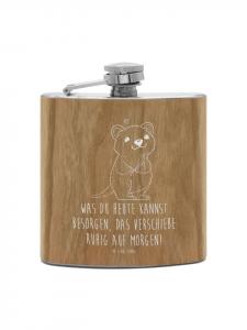 Mr. & Mrs. Panda Фляжка Quokka Happy с надписью коричневого цвета