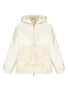 Куртка на молнии с капюшоном Moncler, белый