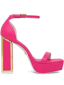 Сандалии Missy на платформе 125 мм с ремешком на щиколотке Kat Maconie, розовый