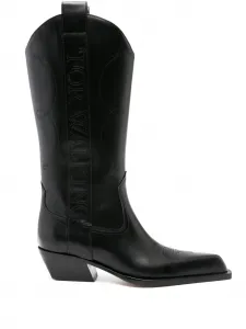 Сапоги Meteor на каблуке OFF-WHITE, черный