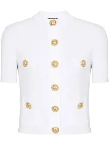 Вязаный кардиган BALMAIN, белый